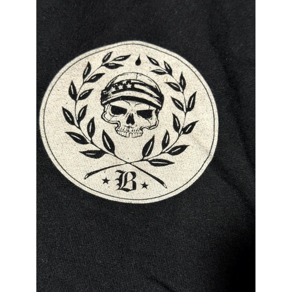 Brethren Hoodie‎ Mens Large Black Graphic Skull Streetwear Skate Surf Pullover